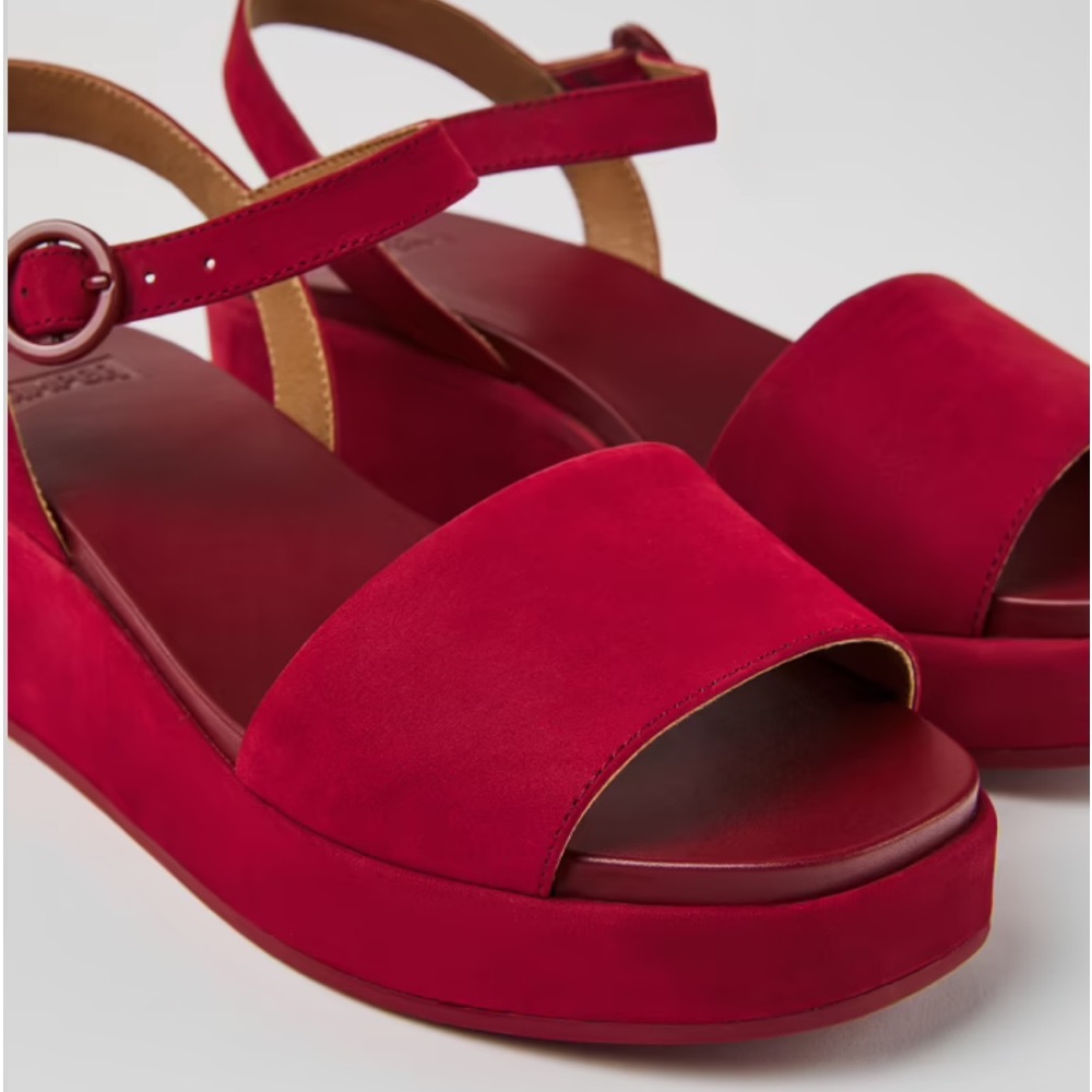 Camper Misia Sandal in Burgundy Nubuck, size 39